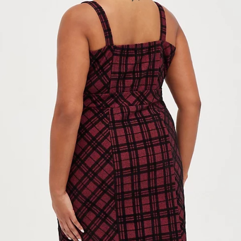 Double Knit Pinafore Plaid - Picture 4 of 7